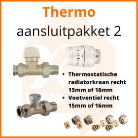 Compact 4 plus Thermostatisch aansluitpakket 2 t.b.v. 15 of 16 mm buis