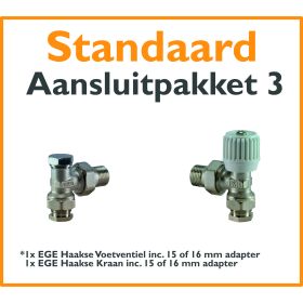 Compact 4 plus Standaard aansluitpakket 3 t.b.v. 15 of 16 mm buis